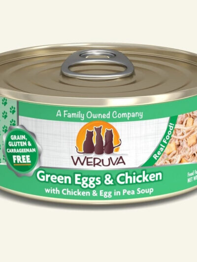 Weruva Green Eggs and Chicken with Chicken and Egg in Pea Soup 5.5oz. (Case of 24)