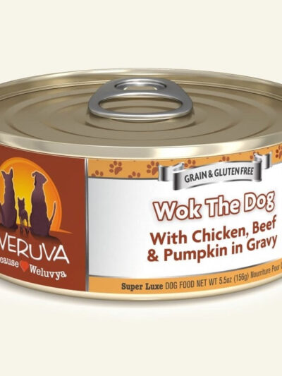 Wok The Dog with Chicken; Beef and Pumpkin in Gravy 5.5oz. (Case of 24)