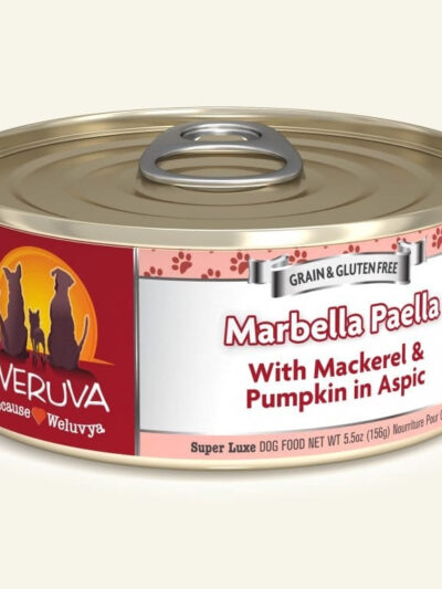 Weruva Dog Marbella Paella with Mackerel and Pumpkin in Aspic 5.5oz. (Case of 24)