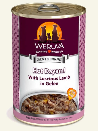 Weruva Dog Hot Dayam! with Luscious Lamb in Gele 14oz. (Case of 12)
