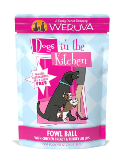 Dogs In The Kitchen Dog Fowl Ball 2.8oz. Pouch (Case of 12)