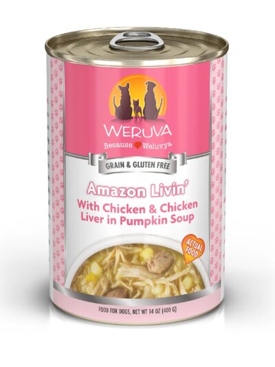 Weruva Dog Amazon Liver With Chicken And Chicken Liver In Pumpkin Soup 14oz. (Case of 12)