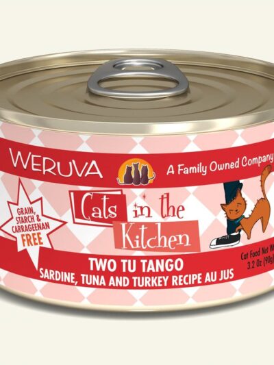 Cats In The Kitchen Two Tu Tango Sardine; Tuna and Turkey 3.2oz. (Case of 24)