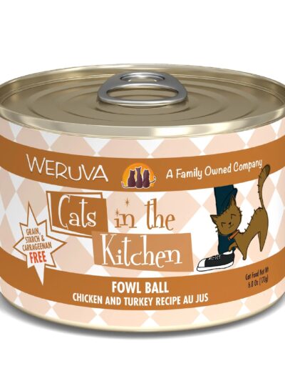 Cats In The Kitchen Fowl Ball Chicken and Turkey Recipe 6oz. (Case of 24)