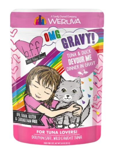 BFF Cat Omg Tuna & Duck Devour Me Dinner in Gravy 3oz. (Case of 12)
