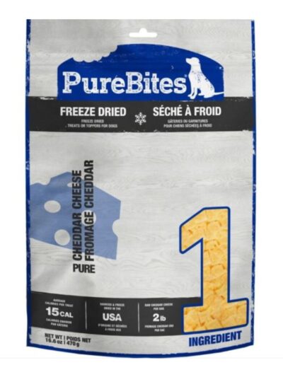 Purebites Freeze Dried Dog Treats Cheddar Cheese 16.6oz.