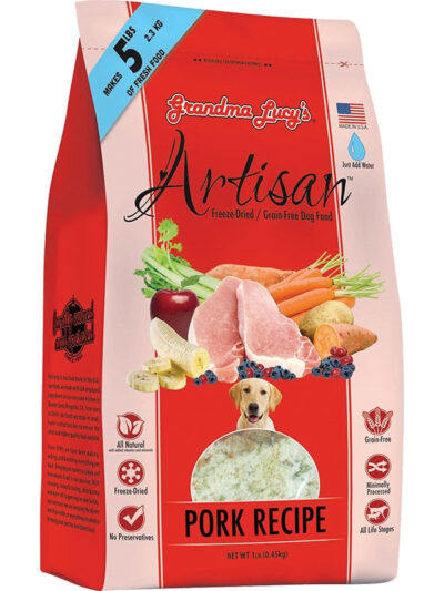 Grandma Lucys Dog Freeze-Dried Artisan Grain Free Pork 1Lb