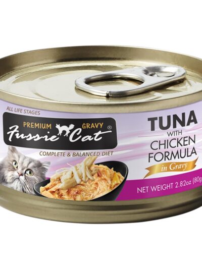 Fussie Cat Premium Tuna with Chicken Formula in Gravy 2.82oz. (Case of 24)