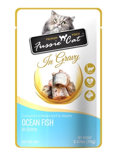 Fussie Cat Premium Oceanfish in Gravy 2.47oz. Pouch