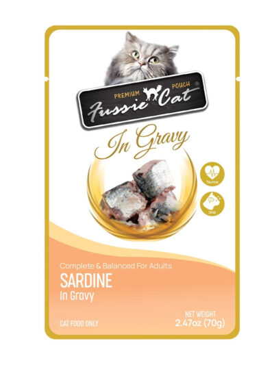 Fussie Cat Premium Sardine in Gravy 2.47oz. Pouch