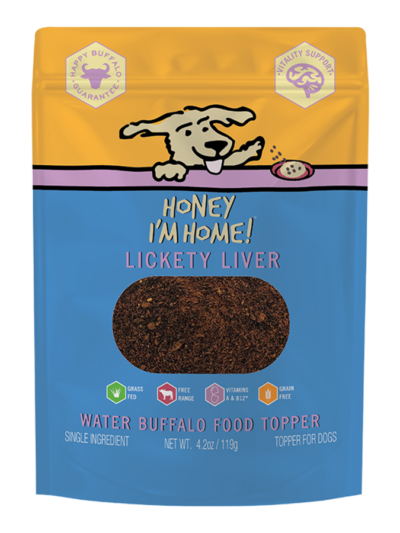 Honey I'm Home Dog Natural Water Buffalo Lickity Liver Meal Topper