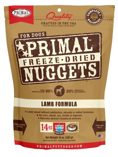 Primal Pet Foods Freeze Dried Dog Food 14oz. Lamb