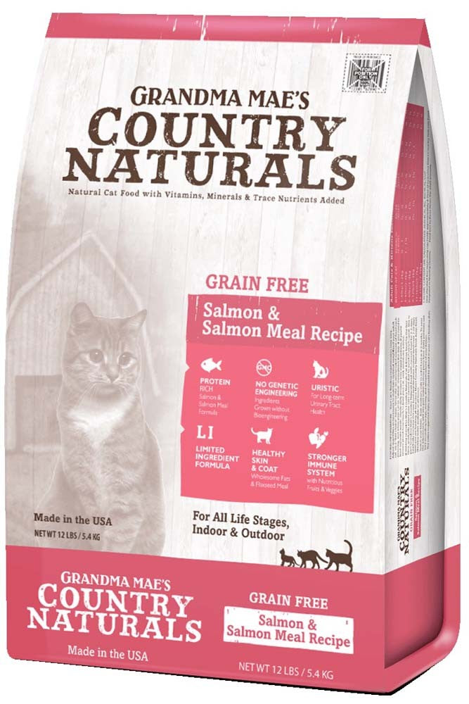 Grandma Mae's Country Naturals Grain Free Dry Cat Food Salmon 6lb