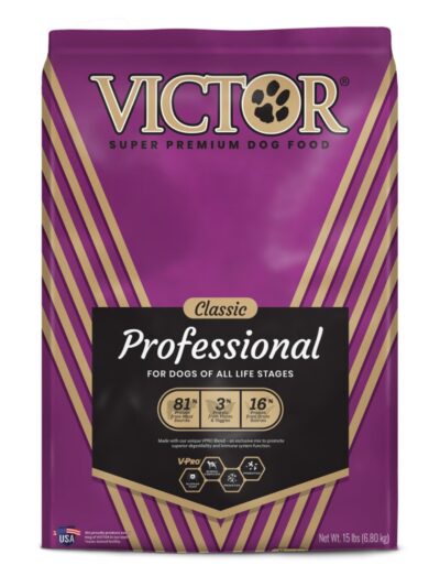 Victor Super Premium Dog Food Classic Professional Dry Dog Food Beef 15lb