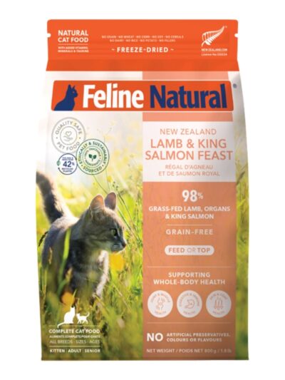 Feline Natural Cat Freeze Dried Lamb & Salmon 1.8Lb
