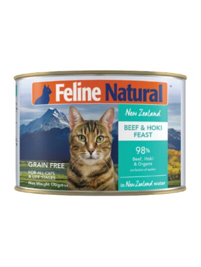Feline Natural Canned Beef & Hoki 6oz. (Case of 12)