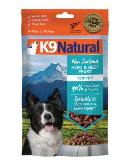 K9 Natural Dog Freeze-Dried Topper Hoki & Beef Topper 3.5oz.