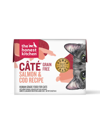 The Honest Kitchen Cat Cate Grain Free Pate Salmon & COD 2.8oz. (Case of 12)