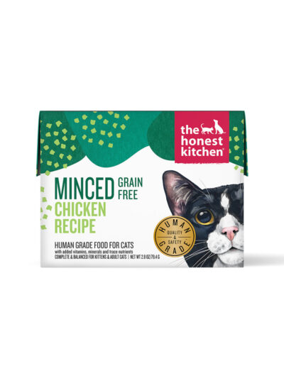 The Honest Kitchen Cat Grain Free Minced Chicken in Bone Broth Gravy 2.8oz. (Case of 12)