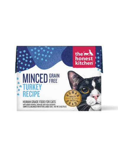 The Honest Kitchen Cat Grain Free Minced Turkey in Bone Broth Gravy 2.8oz. (Case of 12)