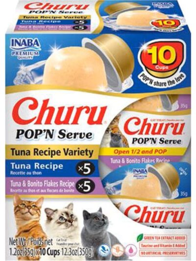 Inaba Churu Pop'N Serve Variety Pack Cat Treat Tuna Variety 12.3oz.