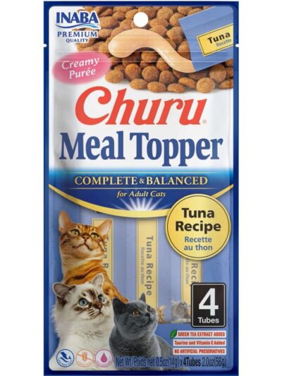 Inaba Churu Complete & Balanced Topper For Cats Tuna 2oz. 4 Pk (Case of 6)