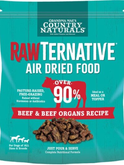 Grandma Mae's Country Naturals RawTernative Air Dried Dry Dog Food Beef & Beef Organs 3lb